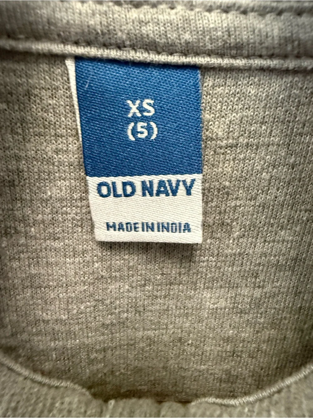 Old Navy Gray Quarter-Zip Sweater with Navy Stripes